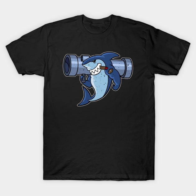 Bazooka Sharks (Worn) T-Shirt by Roufxis